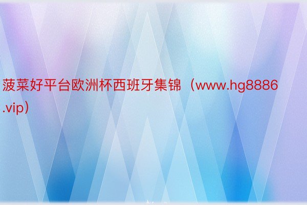 菠菜好平台欧洲杯西班牙集锦（www.hg8886.vip）